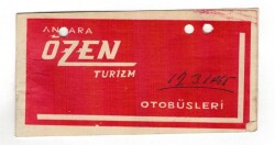 Ankara Özen Turizm Otobüsleri Yolcu Bileti EFM1248 - 1