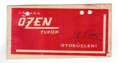 Ankara Özen Turizm Otobüsleri Yolcu Bileti EFM1248 - 1
