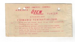 Ankara Özen Turizm Otobüsleri Yolcu Bileti EFM1248 - 2