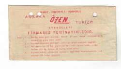 Ankara Özen Turizm Otobüsleri Yolcu Bileti EFM1248 - 4
