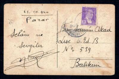 Ankara Ulus Meydanı 1940 Fotokart KRT6444 - 2