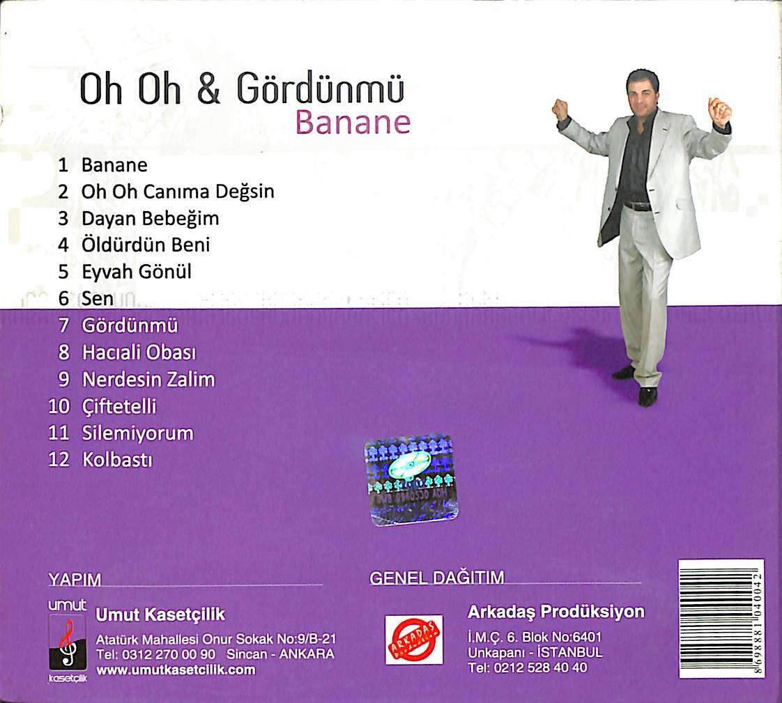 Ankaralı Coşkun - Oh Oh & Gördünmü CD (İkinci El) CD4733 - 2