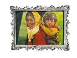 Anne ve Çocuk Temalı Çerçeveli Resim (Orta Boy) KRT24105 - Gökçekoleksiyon