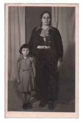 Anne ve Kızı Eski Fotokart KRT6287 - 1