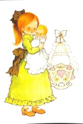 Anne Ve Sevimli Bebek Temalı Kartpostal KRT17115 - Gökçekoleksiyon