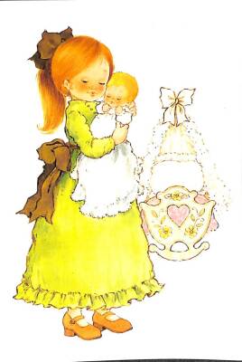 Anne Ve Sevimli Bebek Temalı Kartpostal KRT17115 - 1