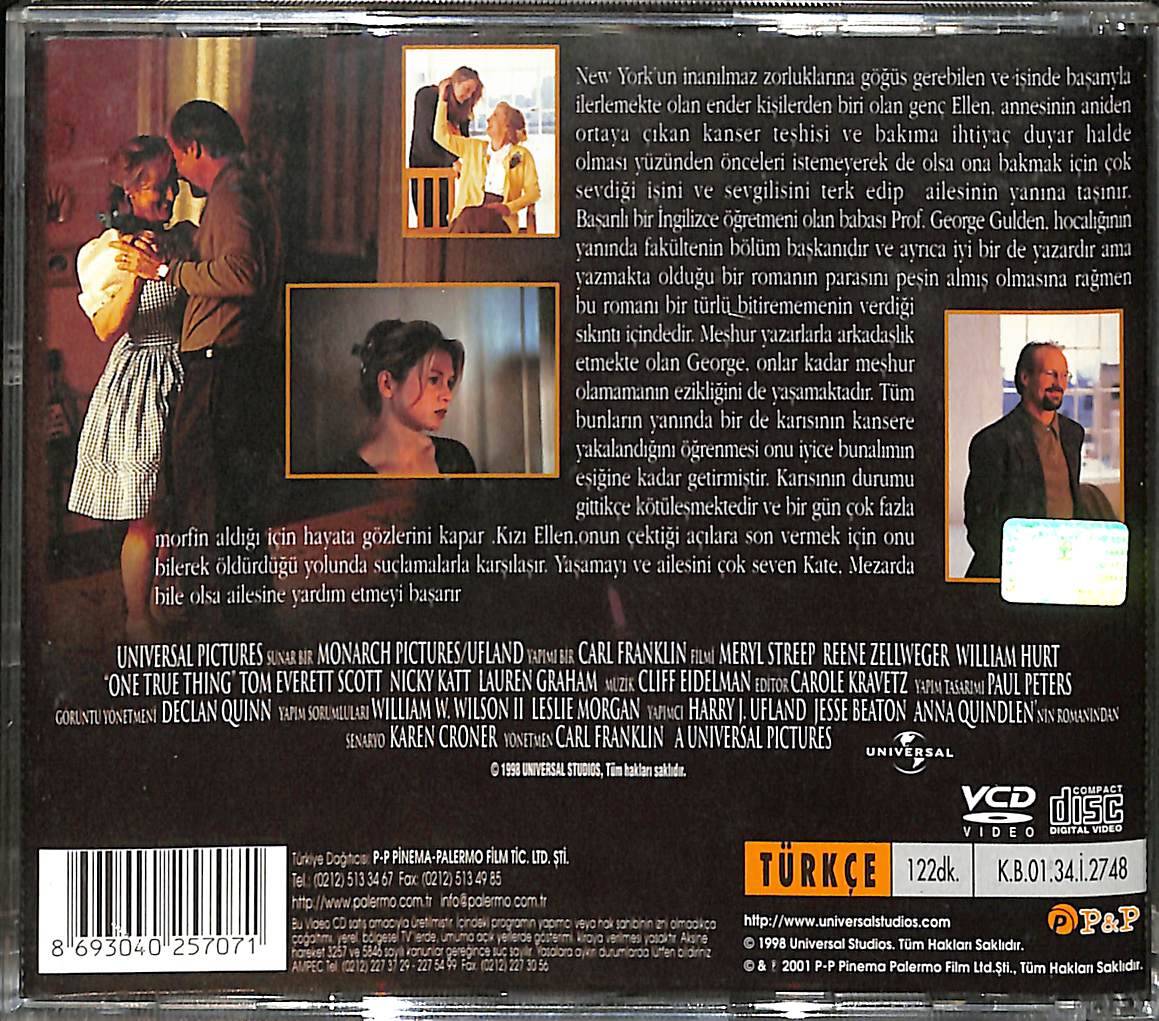 Annem Uğruna - One True Thing (1998) Orijinal VCD Film ' Meryl Streep - Renée Zellweger ' VCD28640 - 2