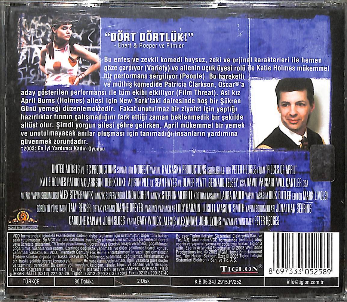 Annemler Yemeğe Geliyor - Pieces of April (2003) Orijinal VCD Film VCD28429 - 2