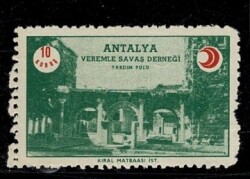 Antalya Veremle Savaş Derneği Yardım Pulu 10 Kuruş PPT2425 - Gökçekoleksiyon
