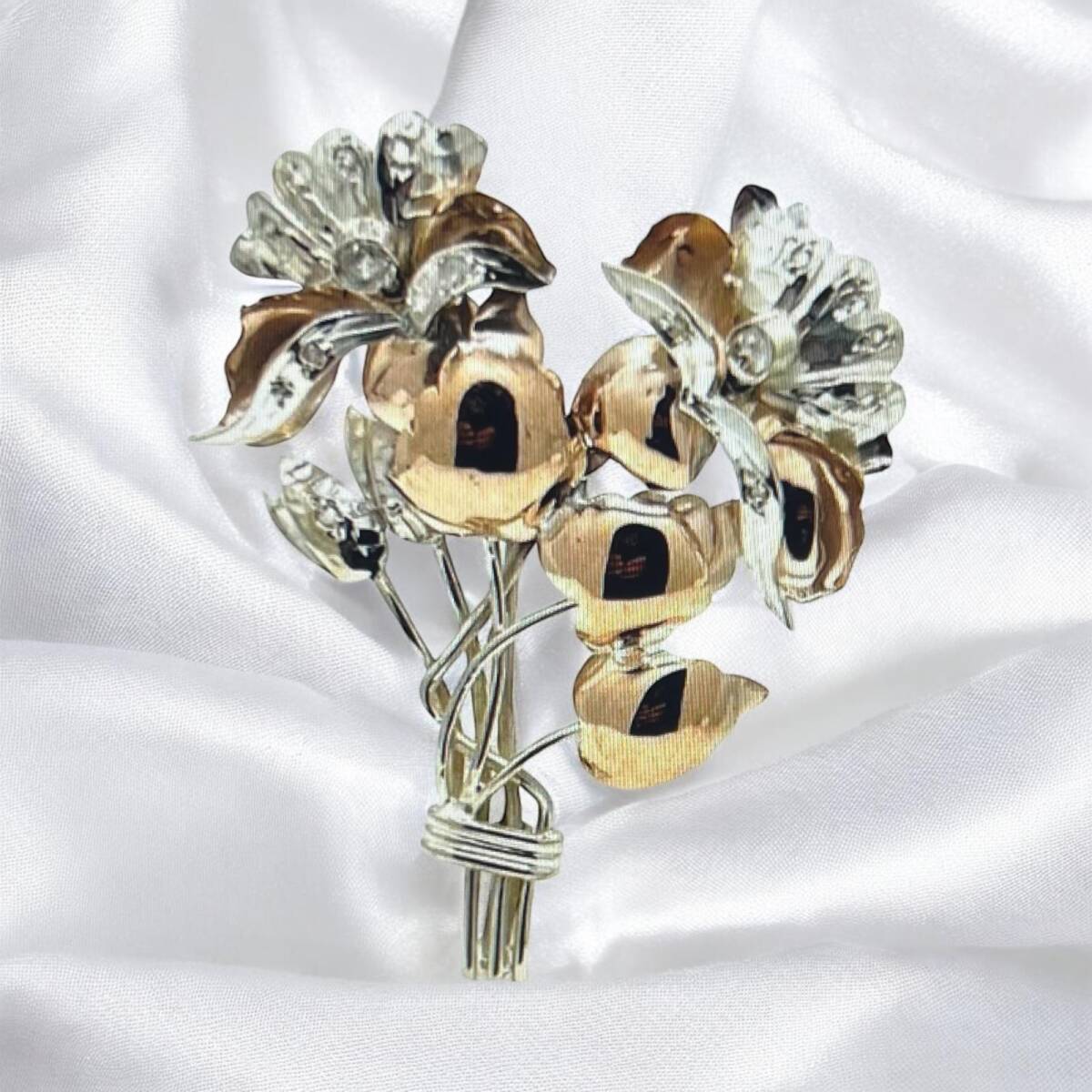 Antika 14 Ayar Elmas Taşlı Broş ELM142 #9.70 - 1