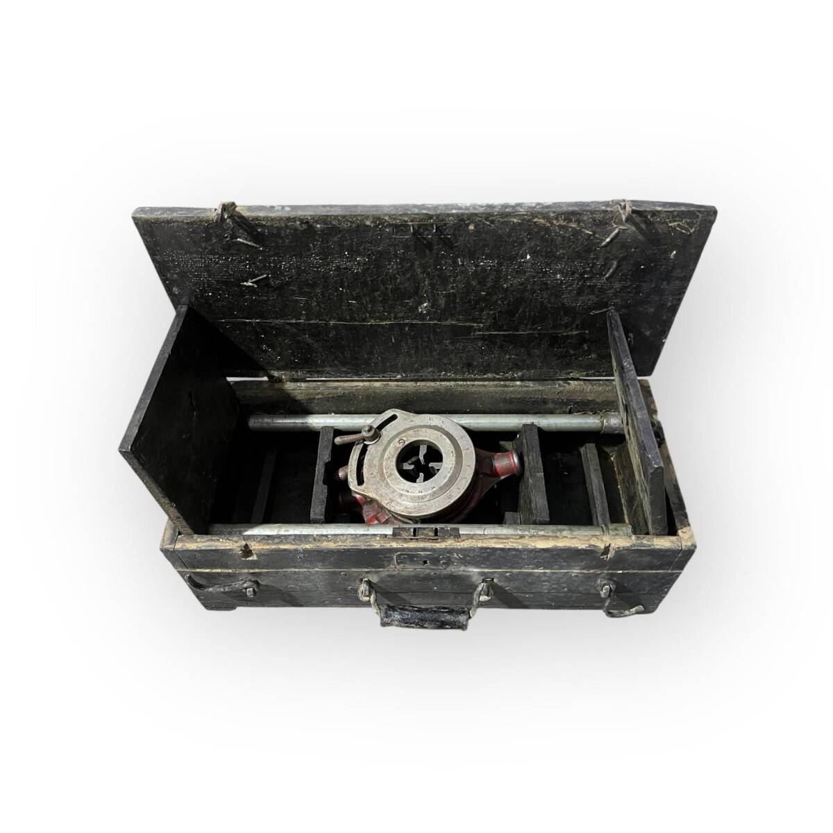 Antika 1940s Ahşap Kutusunda Pafta Takımı AOB6094 - 2