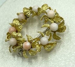 Antika 22 Ayar İnci li Broş ELM139 #16.88 - 2