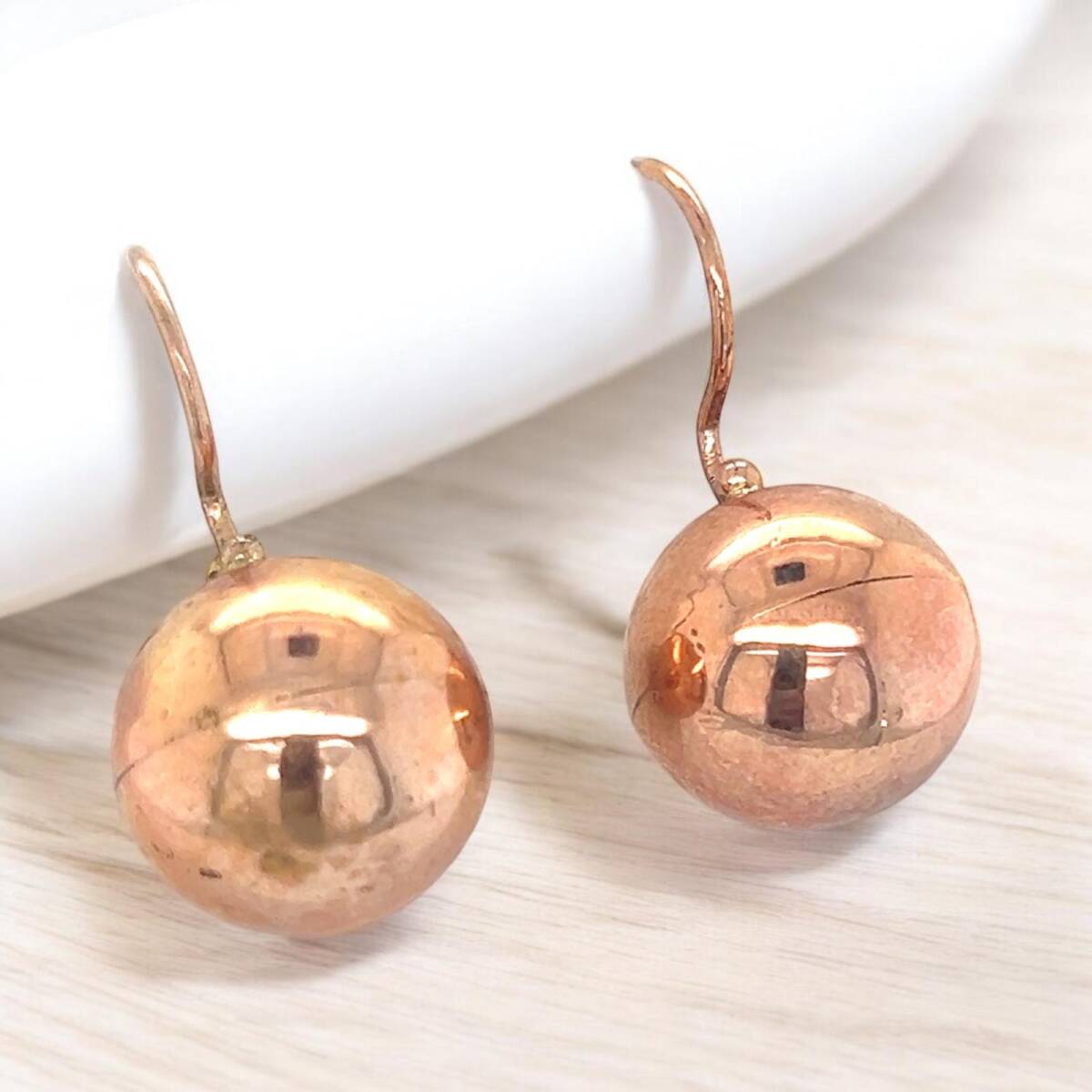 Antika 8 Ayar Altın Top Küpe ELM149 #2.96 - 2