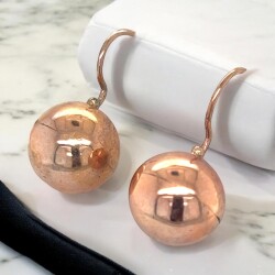 Antika 8 Ayar Altın Top Küpe ELM149 #2.96 - Gökçekoleksiyon