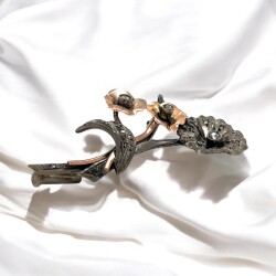 Antika 8 Ayar Elmas Taşlı Broş ELM103 #7.60 - 4