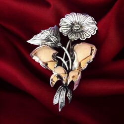 Antika 8 Ayar Elmas Taşlı Broş ELM105 #7.58 - 2