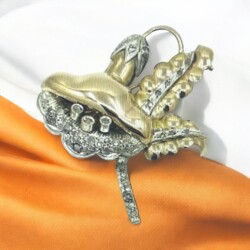 Antika 8 Ayar Elmas Taşlı Broş ELM134 #8.58 - 2