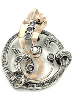 Antika 8 Ayar Elmas Taşlı Broş ELM238 #5.60 - 3