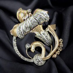 Antika 8 Ayar Elmas Taşlı Broş ELM276 #8.20 - 3