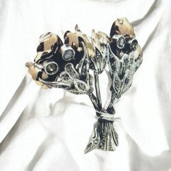 Antika 8 Ayar Elmas Taşlı Broş ELM278 #8.68 - 5