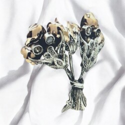 Antika 8 Ayar Elmas Taşlı Broş ELM278 #8.68 - 4