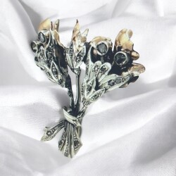 Antika 8 Ayar Elmas Taşlı Broş ELM278 #8.68 - 3