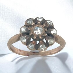 Antika 8 Ayar Elmas Taşlı Gül Yüzük ELM224 #6.90 - 5