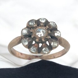 Antika 8 Ayar Elmas Taşlı Gül Yüzük ELM224 #6.90 - 3