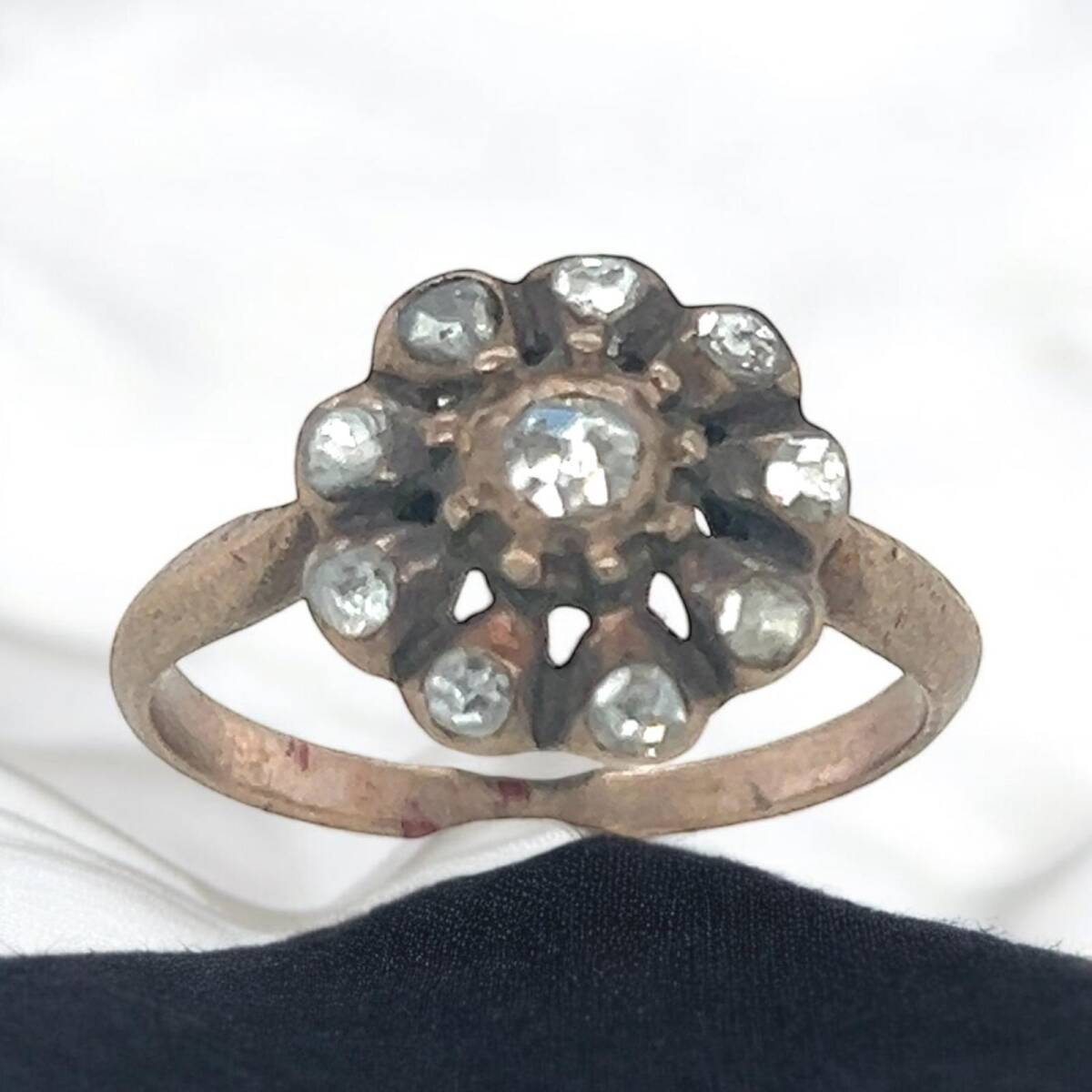 Antika 8 Ayar Elmas Taşlı Gül Yüzük ELM224 #6.90 - 3