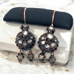 Antika 8 Ayar Elmas Taşlı Küpe ELM333 #6 - 2