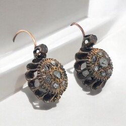 Antika 8 Ayar Elmas Taşlı Küpe ELM339 #3.84 - 2