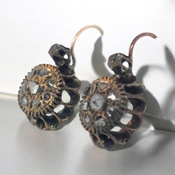 Antika 8 Ayar Elmas Taşlı Küpe ELM339 #3.84 - 1