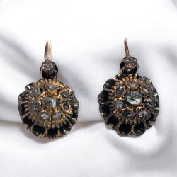 Antika 8 Ayar Elmas Taşlı Küpe ELM339 #3.84 - 4