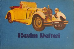 Antika Bentley Araba Kapaklı Eski Okul Resim Defteri DFT117 - Gökçekoleksiyon