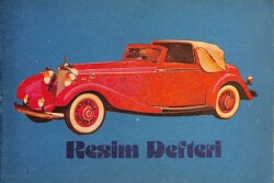 Antika Bentley Araba Kapaklı Eski Okul Resim Defteri DFT121 - Gökçekoleksiyon