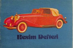 Antika Bentley Araba Kapaklı Eski Okul Resim Defteri DFT122 - Gökçekoleksiyon