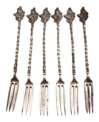 Antika Gümüş 6li Çatal Seti AOB583 - Gökçekoleksiyon