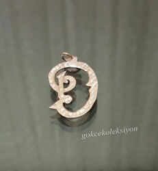 Antika Gümüş El ve Kalem İşi Kolye MVT210 - Gökçekoleksiyon