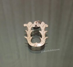 Antika Gümüş El ve Kalem İşi Kolye MVT217 - Gökçekoleksiyon