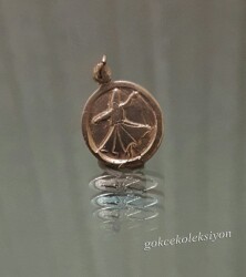 Antika Gümüş El ve Kalem İşi Kolye Ucu MVT212 - Gökçekoleksiyon