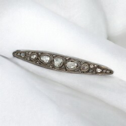 Antika Gümüş Elmas Taşlı Broş ELM290 #5.74 - 2