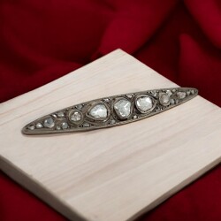 Antika Gümüş Elmas Taşlı Broş ELM290 #5.74 - Gökçekoleksiyon