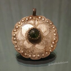 Antika Gümüş Taşlı Kolye MVT219 - Gökçekoleksiyon