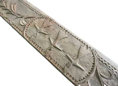 Antika Halı Dokuma Kılıcı – El Yapımı Ahşap Kilim Sıkıştırma Aleti | Etnografik Koleksiyonluk AOB3743 - 2