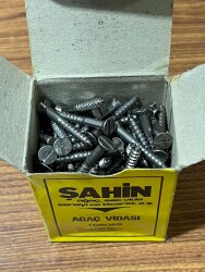 Antika Şahin Düz Ağaç Vida 1 Paket AOB6238 - 2