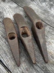 Antika Kırıcı Kazıcı Taş İşleme Kazma Çekiç 3 Boyda Lot AOB6359 - 5