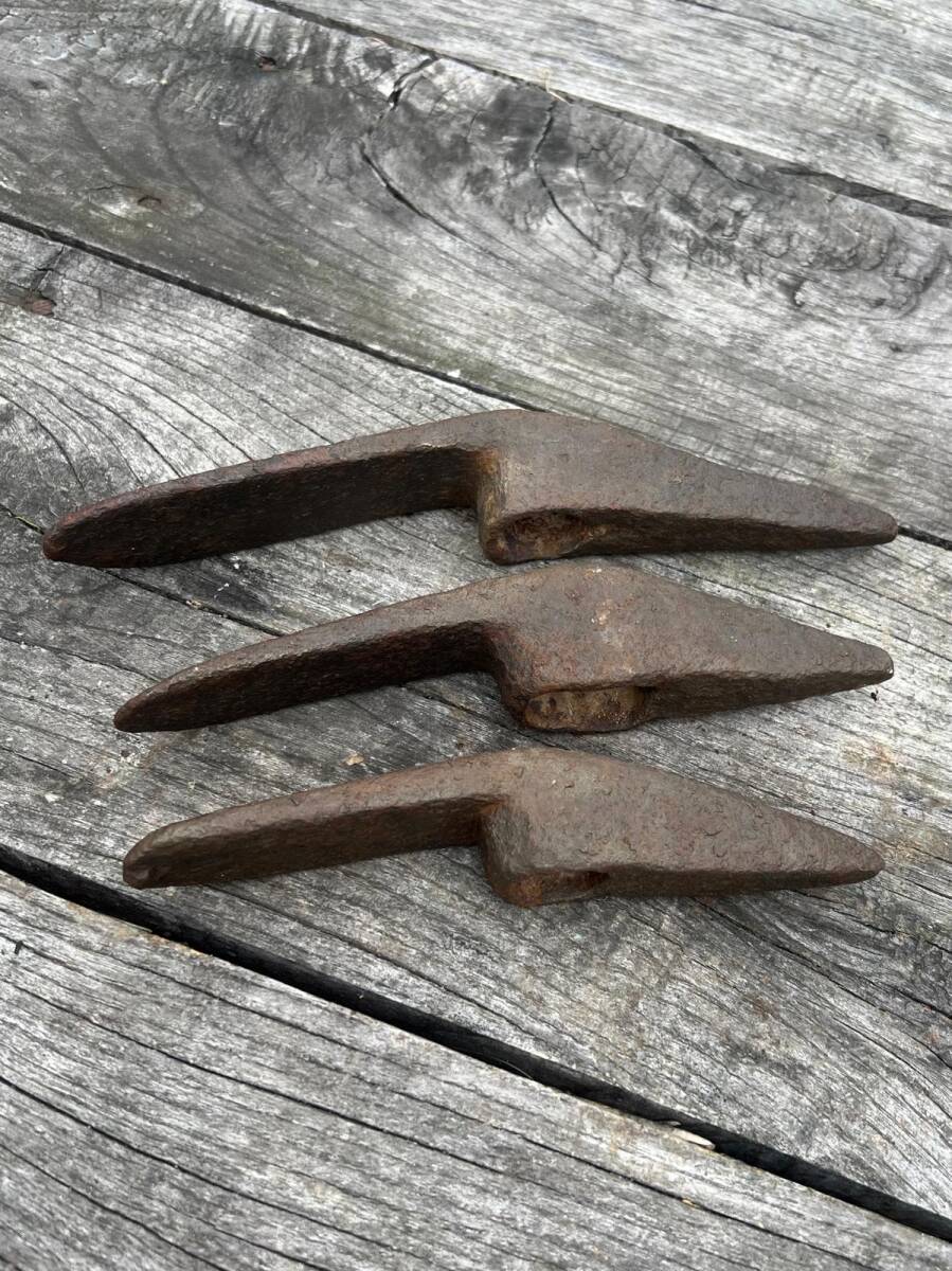 Antika Kırıcı Kazıcı Taş İşleme Kazma Çekiç 3 Boyda Lot AOB6359 - 2