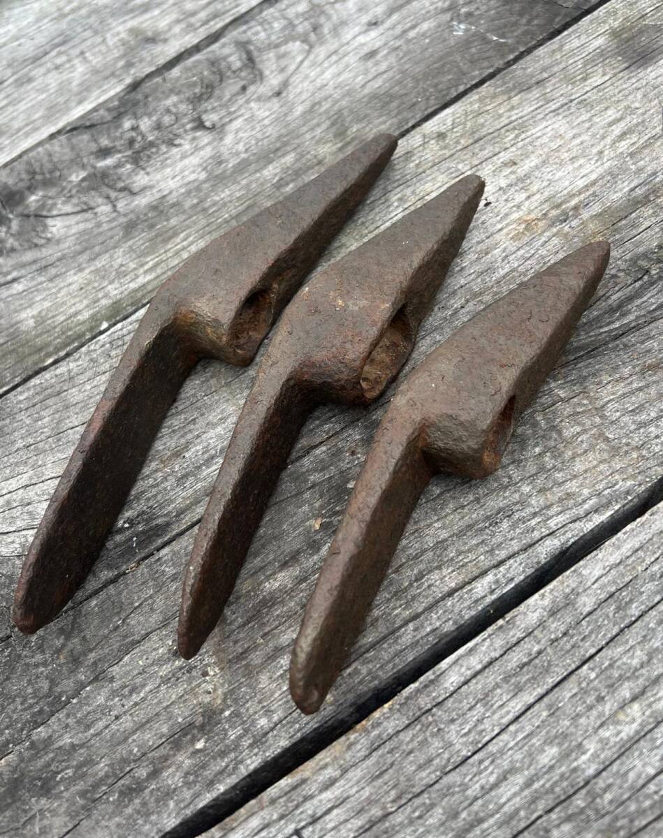Antika Kırıcı Kazıcı Taş İşleme Kazma Çekiç 3 Boyda Lot AOB6359 - 7