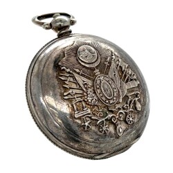 Antika K.Serkısoff & Co Constantınople Gümüş Anahtar Kurmalı Cep Saati SAA091 #13.80 - Gökçekoleksiyon