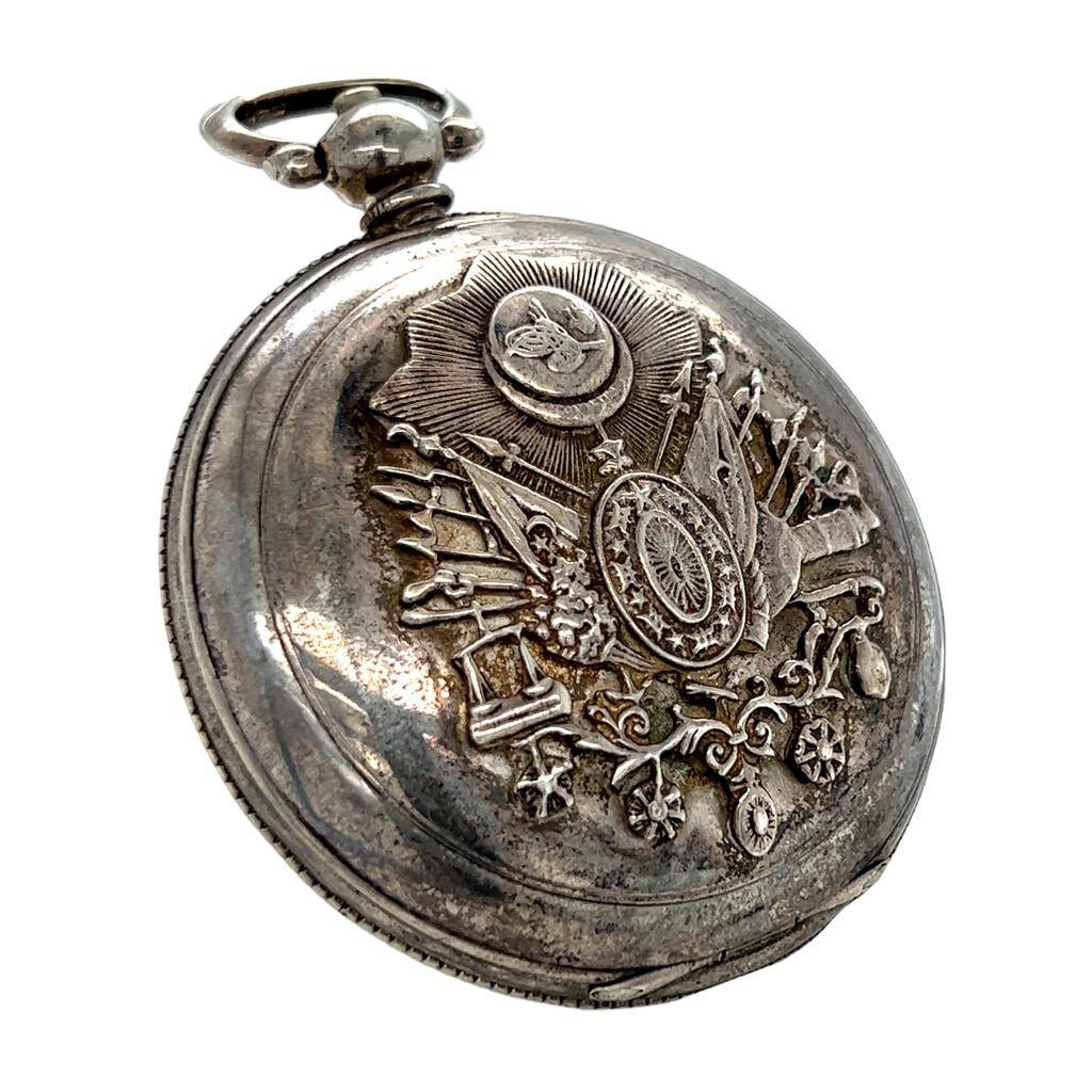 Antika K. Serkisoff & Co Constantinople Gümüş Anahtar Kurmalı Cep Saati – Süper Kondisyon | SAA091 #13.80 - 1